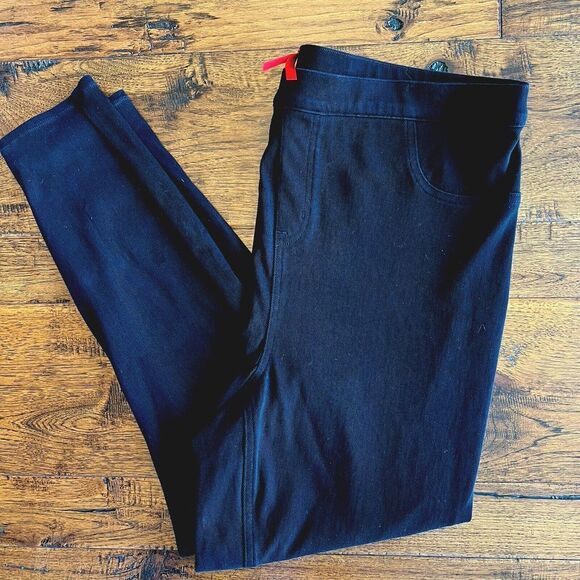 Spanx Jeans Women's 3X TG Blue Skinny Leg Pull On Pant Cotton Poly‎ Elastane NEW - Picture 1 of 14